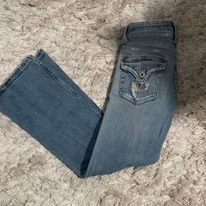 Women’s Light Blue Denim Jeans with Embellished Back Pocket